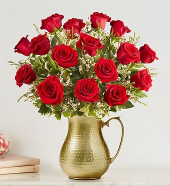 Pitcher Perfect&trade; 18 Stem Red Rose Bouquet
