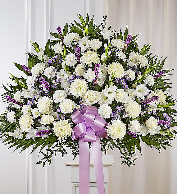 Heartfelt Sympathies&trade; Standing Basket- Lavender