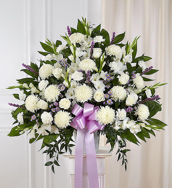 Heartfelt Sympathies&trade; Standing Basket- Lavender